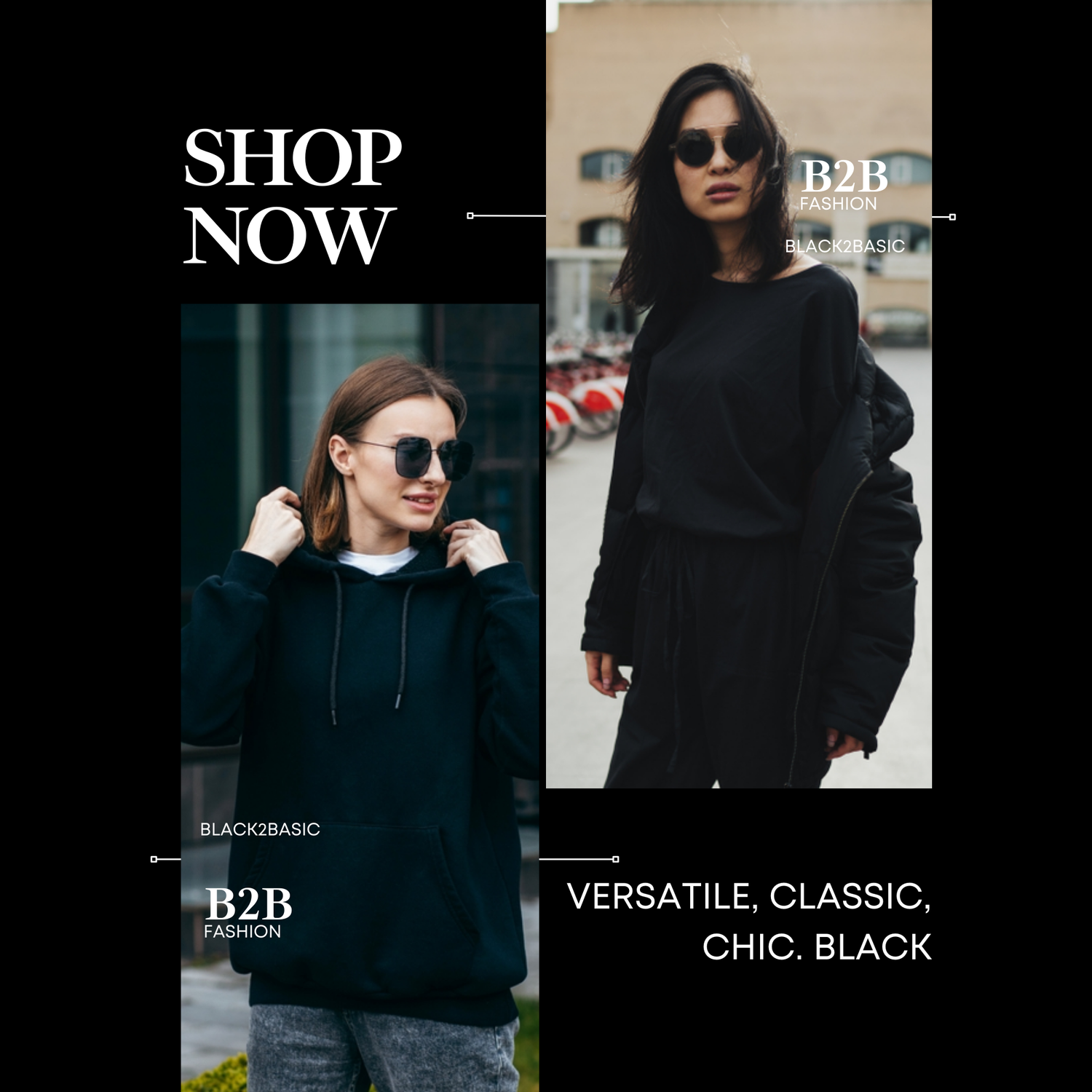 VERSATILE, CLASSIC, CHIC, BLACK