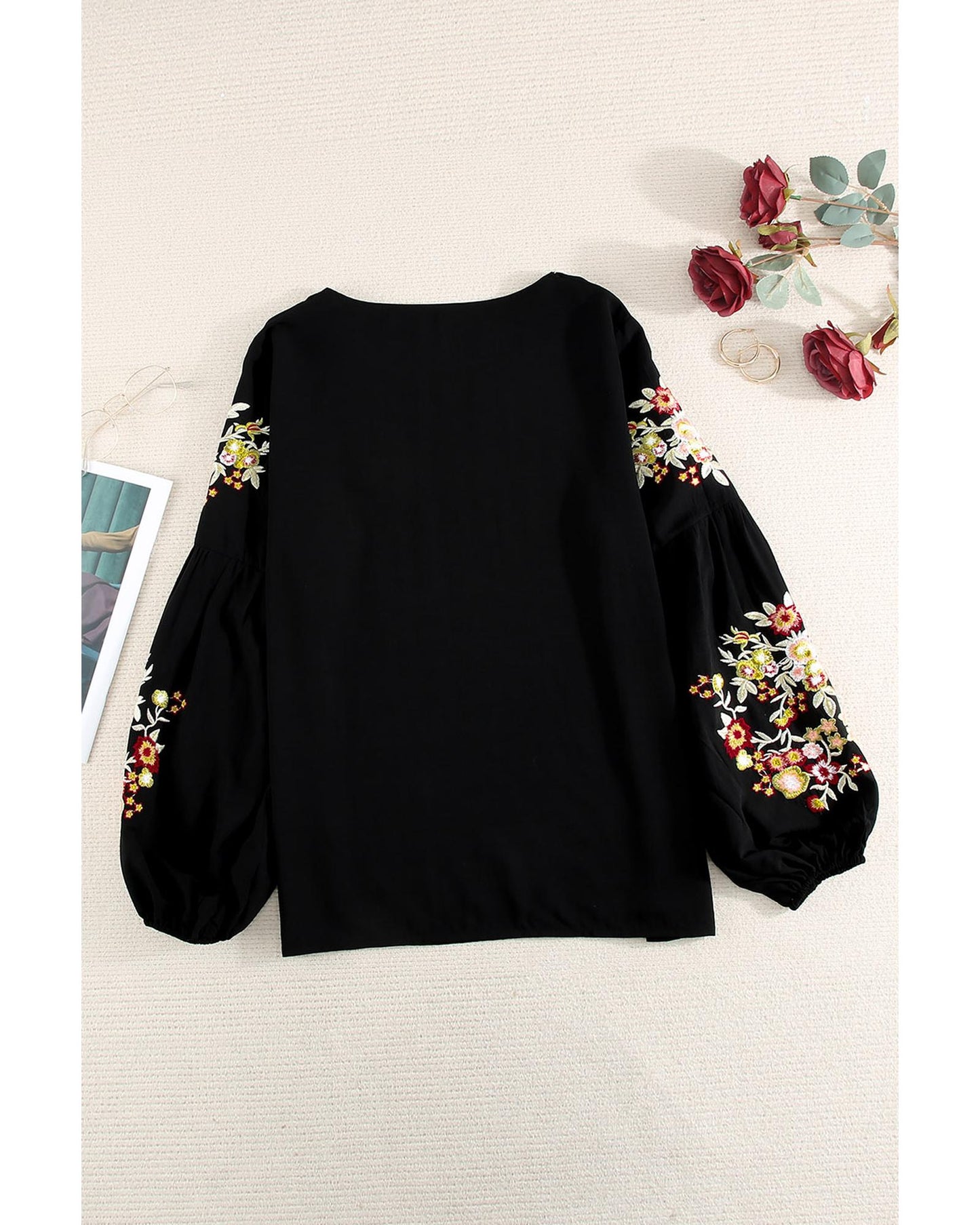 Azura Exchange Embroidered Long Sleeve Top - 2XL