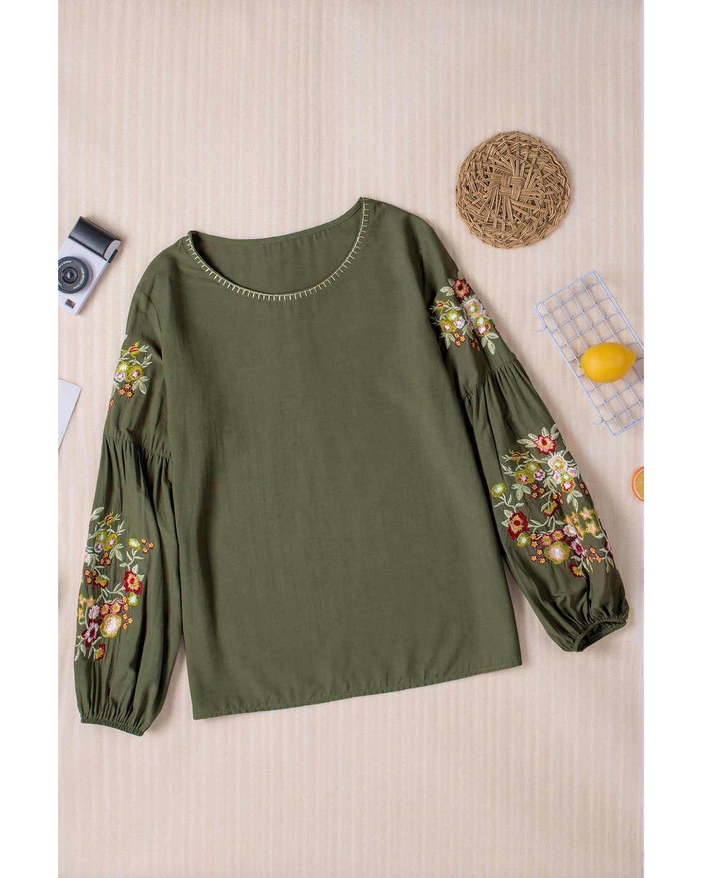 Azura Exchange Embroidered Long Sleeve Top - 2XL