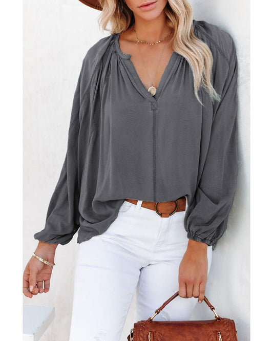 Azura Exchange V Neck Dolman Top - M