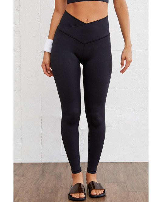 Azura Exchange Black Arched Waist Seamless Active Leggings - L