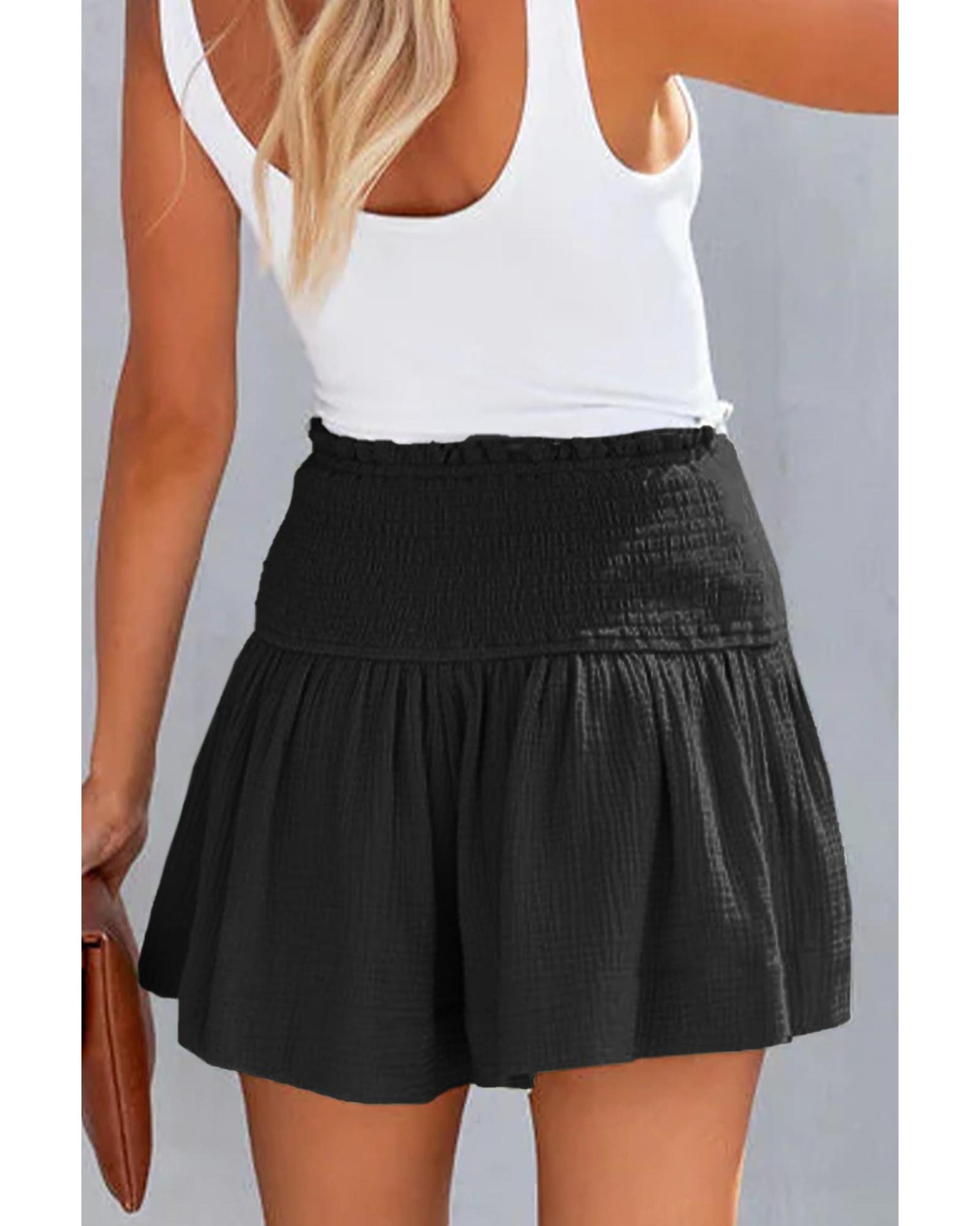 Azura Exchange High Waist Ruffle Shorts - M