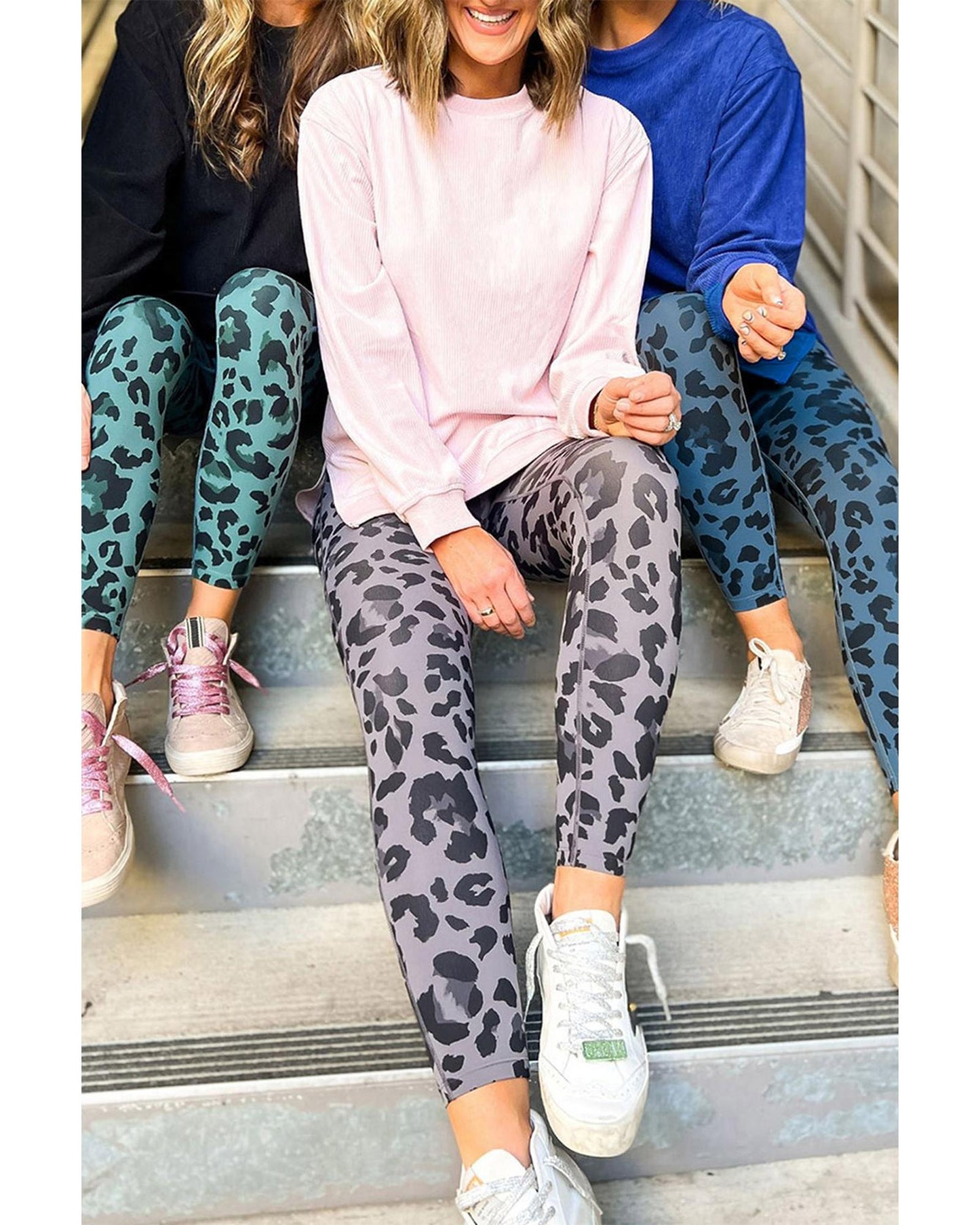 Azura Exchange Leopard Print Active Leggings - L