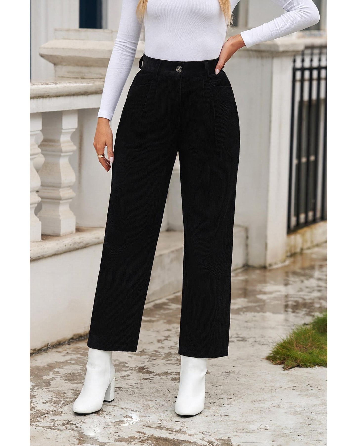 Azura Exchange High Waist Straight Leg Pants - 6 US