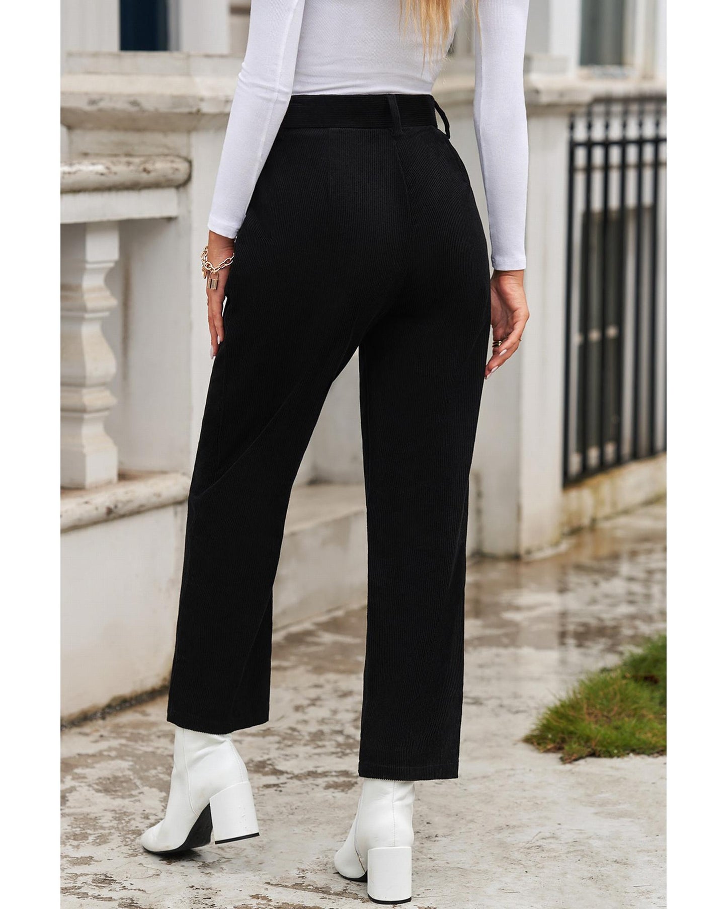 Azura Exchange High Waist Straight Leg Pants - 8 US