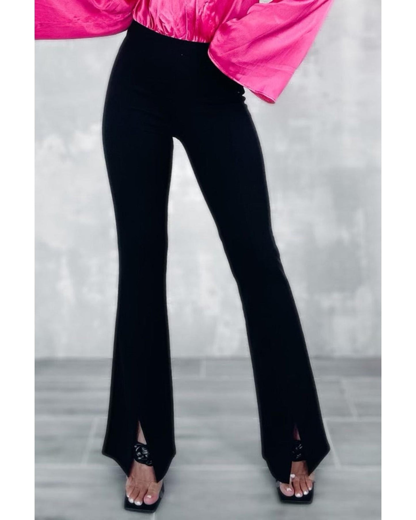 Azura Exchange Flare Bottom Pants with Split Front - 10 US