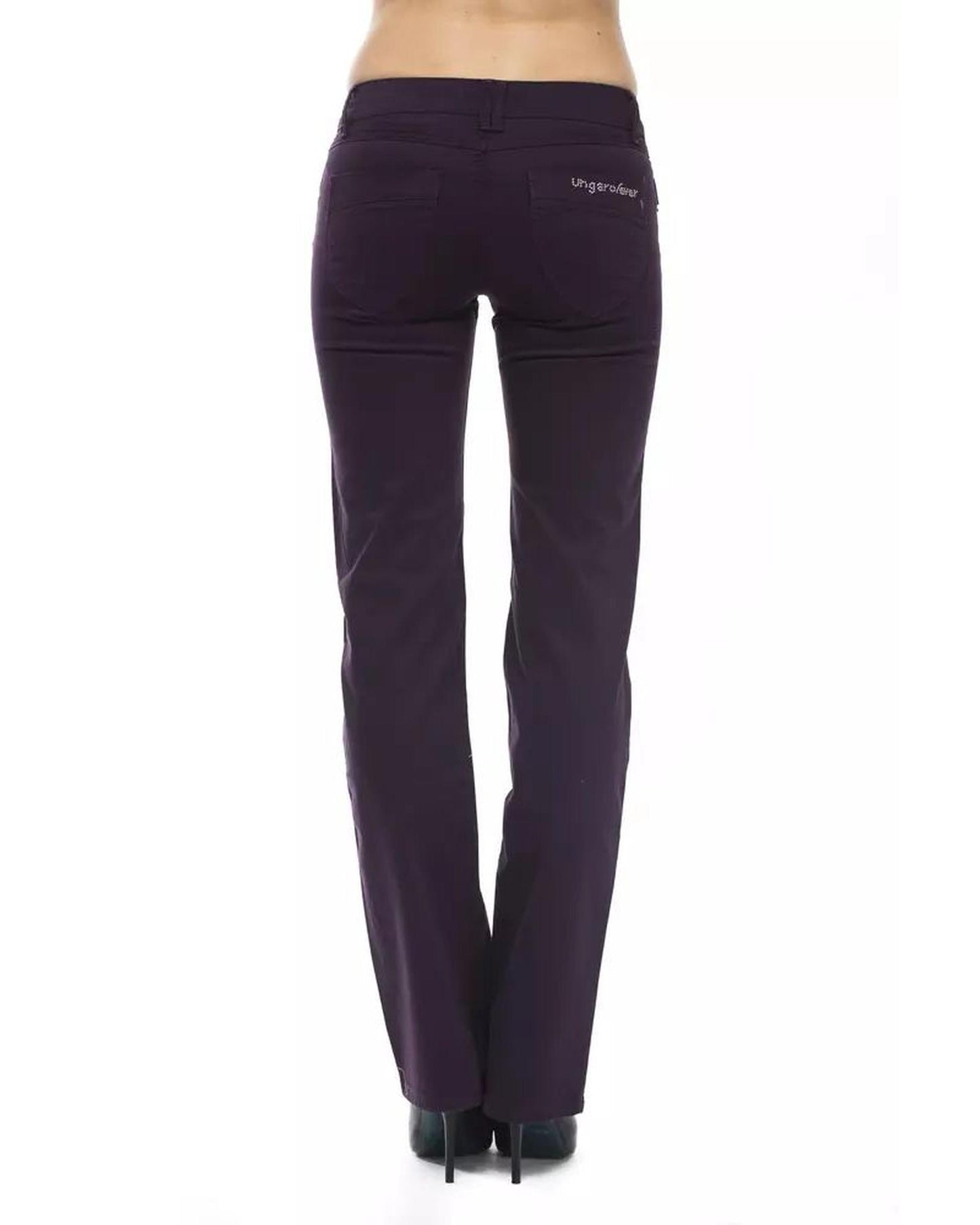 Ungaro Fever Women's Purple Cotton Jeans & Pant - W32 US